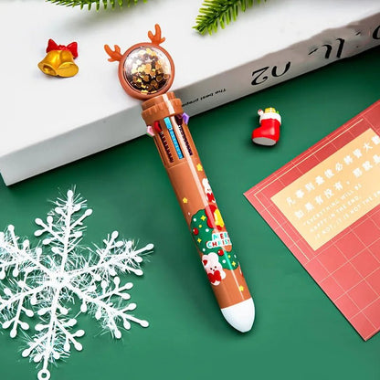 Skorter | Christmas Ballpoint Pen Set Of 10  – Perfect Gifts for Kids This Merry Season & New Year