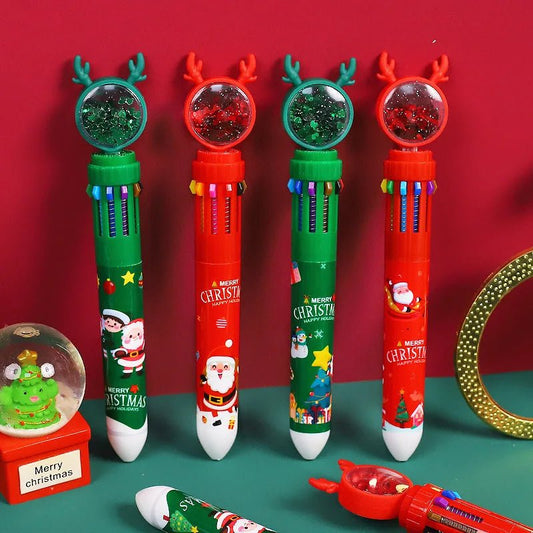 Skorter | Christmas Ballpoint Pen Set Of 10  – Perfect Gifts for Kids This Merry Season & New Year