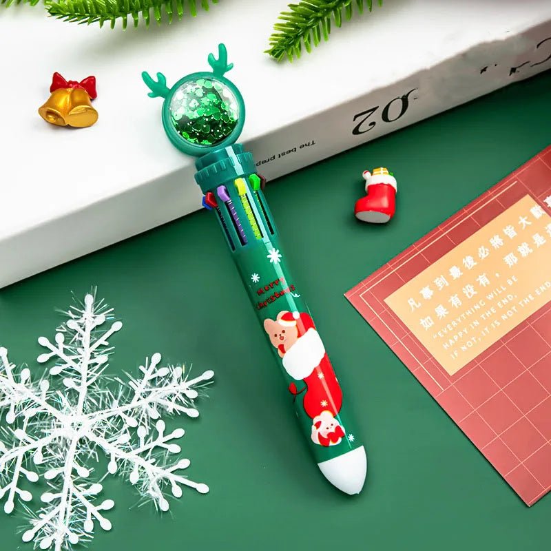 Skorter | Christmas Ballpoint Pen Set Of 10  – Perfect Gifts for Kids This Merry Season & New Year