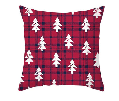 Skorter | Christmas Cushion Cover – Festive Santa & Elk Design for Holiday Decor & Perfect New Year Gift