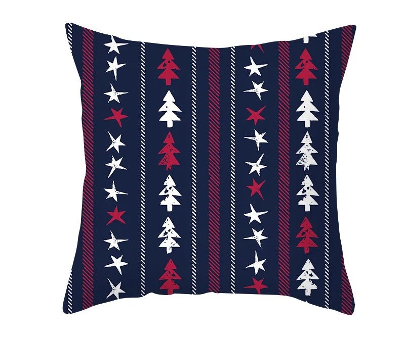 Skorter | Christmas Cushion Cover – Festive Santa & Elk Design for Holiday Decor & Perfect New Year Gift