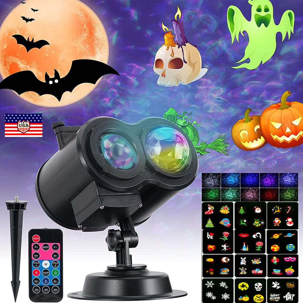 Christmas Halloween Holiday LED Laser Light Projector Xmas Party Birthday Lamp - SKØRTER