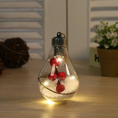 Skorter | Christmas LED Bulb Ornaments – Transparent Ball Tree Décor for Festive Charm & Perfect Holiday Gifts