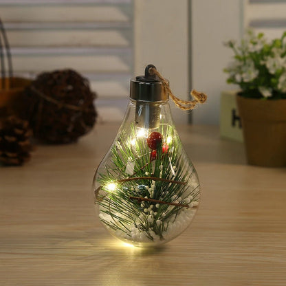 Skorter | Christmas LED Bulb Ornaments – Transparent Ball Tree Décor for Festive Charm & Perfect Holiday Gifts