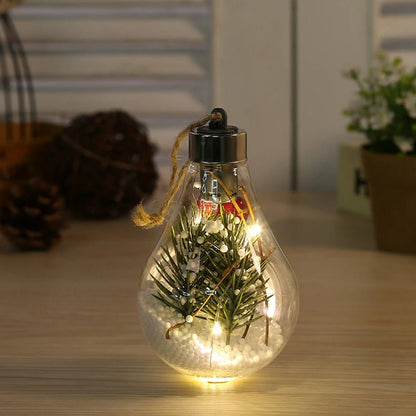 Skorter | Christmas LED Bulb Ornaments – Transparent Ball Tree Décor for Festive Charm & Perfect Holiday Gifts