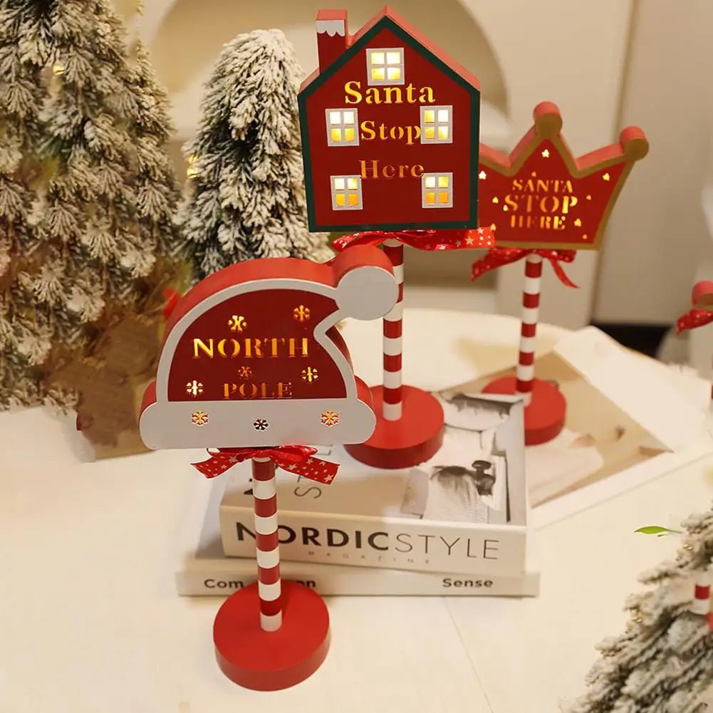 Skorter | Christmas LED Wooden Desktop Sign Lights – Create a Festive Atmosphere for Your Holiday Celebrations