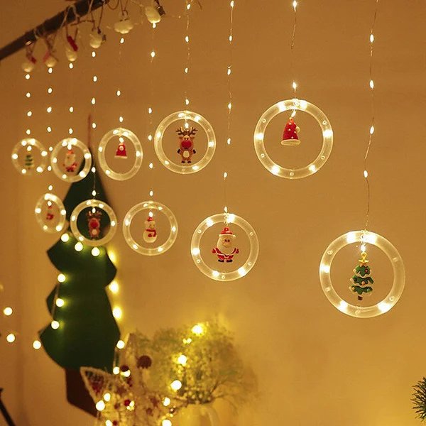 Skorter | Christmas Lights LED Holiday Light - LED Light Fairy Curtain String Lights