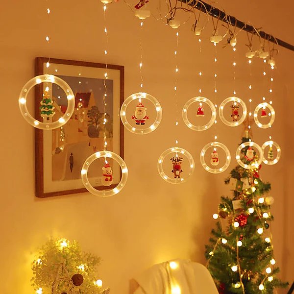 Skorter | Christmas Lights LED Holiday Light - LED Light Fairy Curtain String Lights