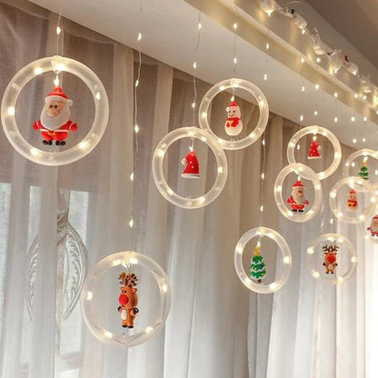 Skorter | Christmas Lights LED Holiday Light - LED Light Fairy Curtain String Lights