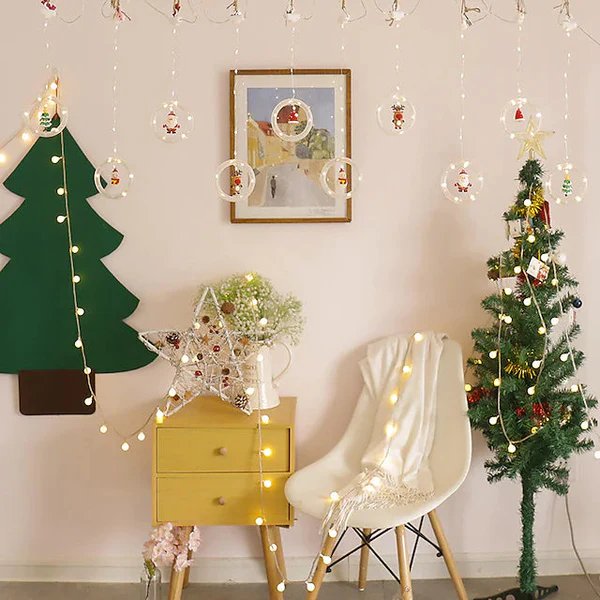 Skorter | Christmas Lights LED Holiday Light - LED Light Fairy Curtain String Lights