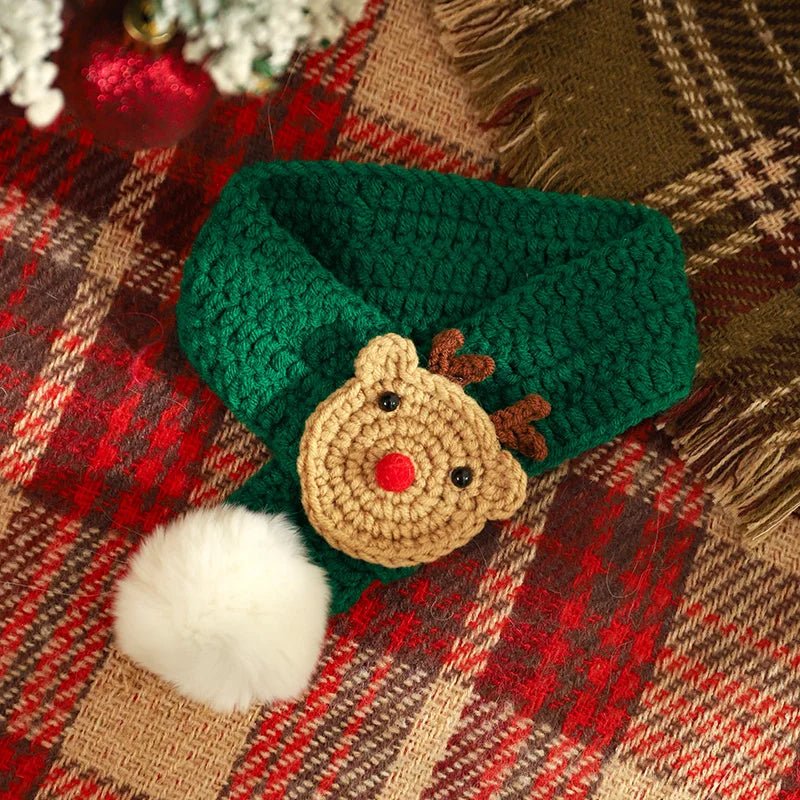 Skorter | Christmas Pet Scarf & Hat – Adorable Red Scarf for Kittens & Puppies, Perfect Holiday Gift & Festive Accessory