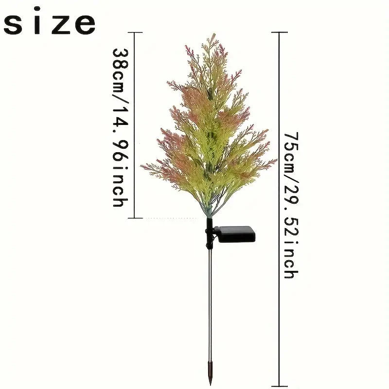 Skorter | Christmas Solar Garden Light, Garden Solar Light Wood