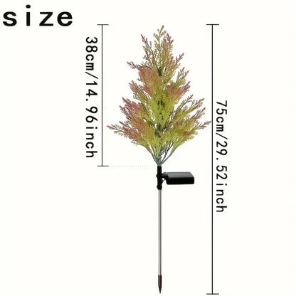 Skorter | Christmas Solar Garden Light, Garden Solar Light Wood