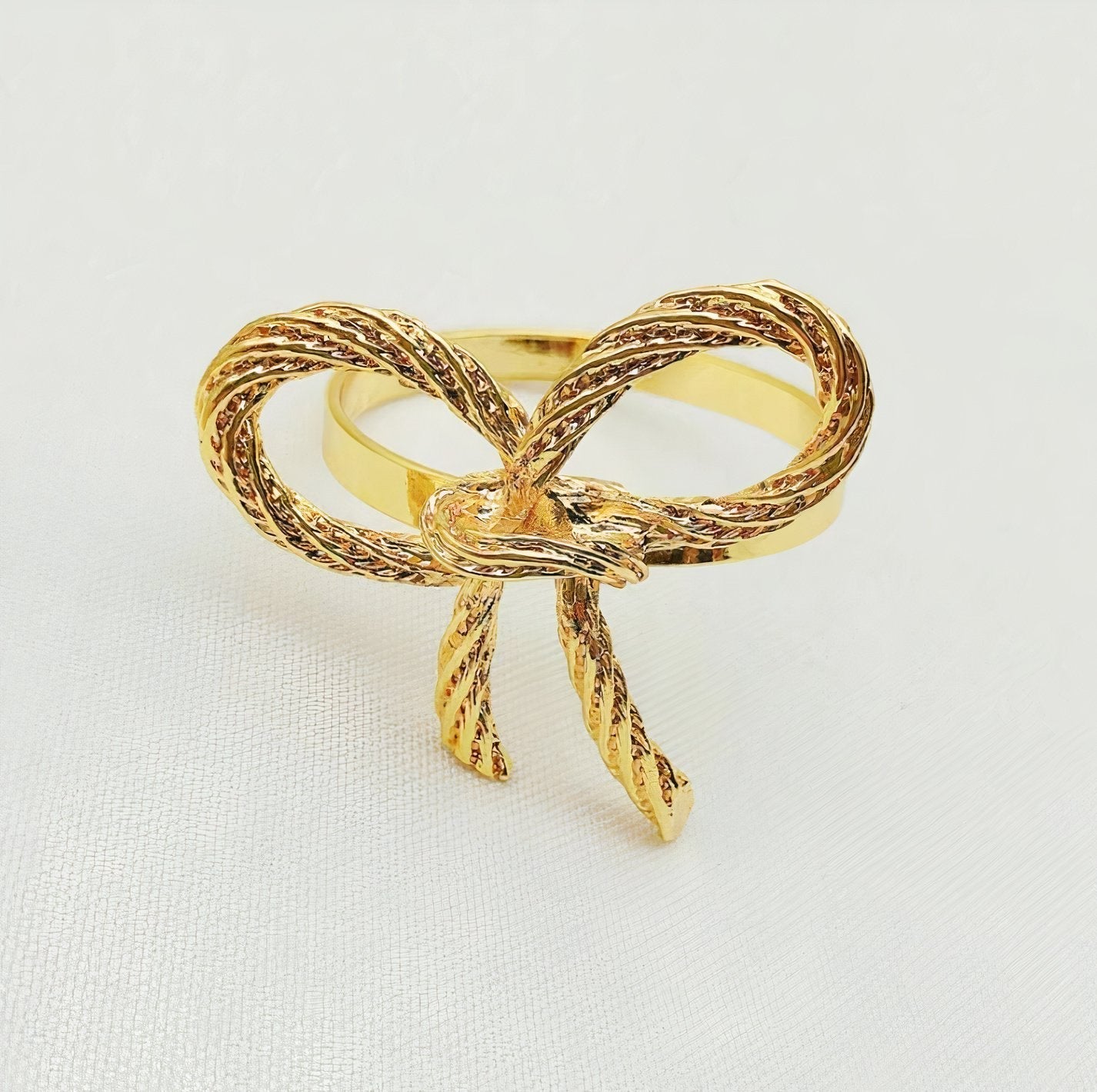 Skorter | Bow Napkin Ring Set of 6 for Home Decor