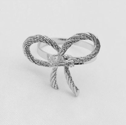 Skorter | Bow Napkin Ring Set of 6 for Home Decor