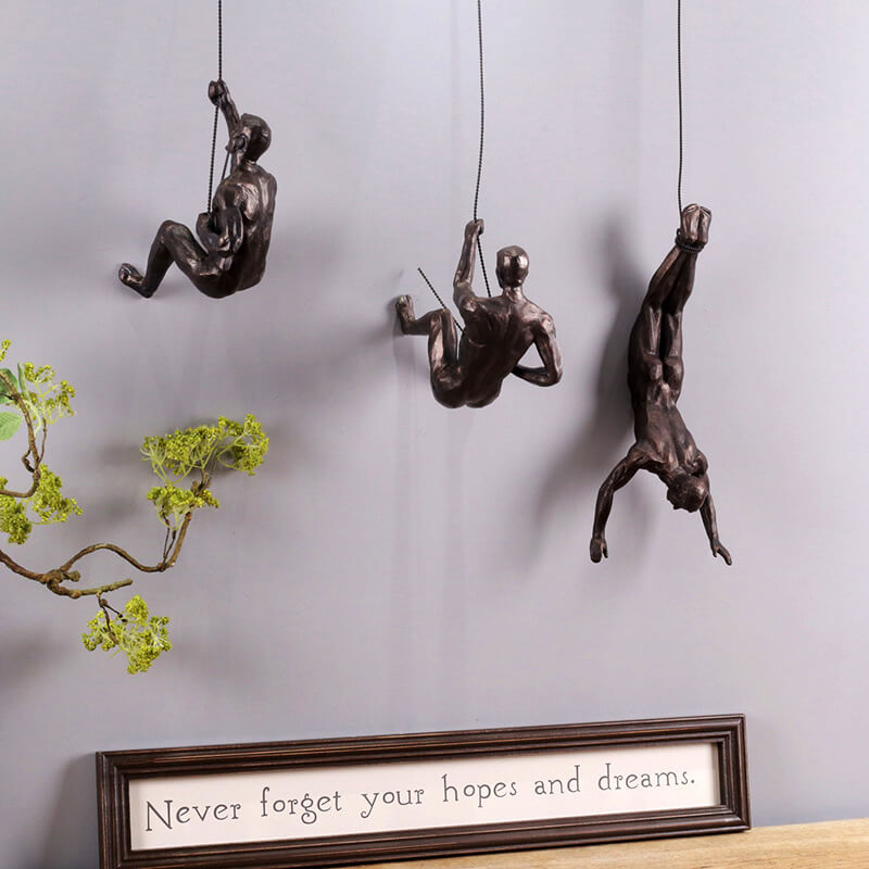 Skorter | CraftedClimb Climbing Figures Wall Decoration – Inspiring Wall Art of Resin and Iron