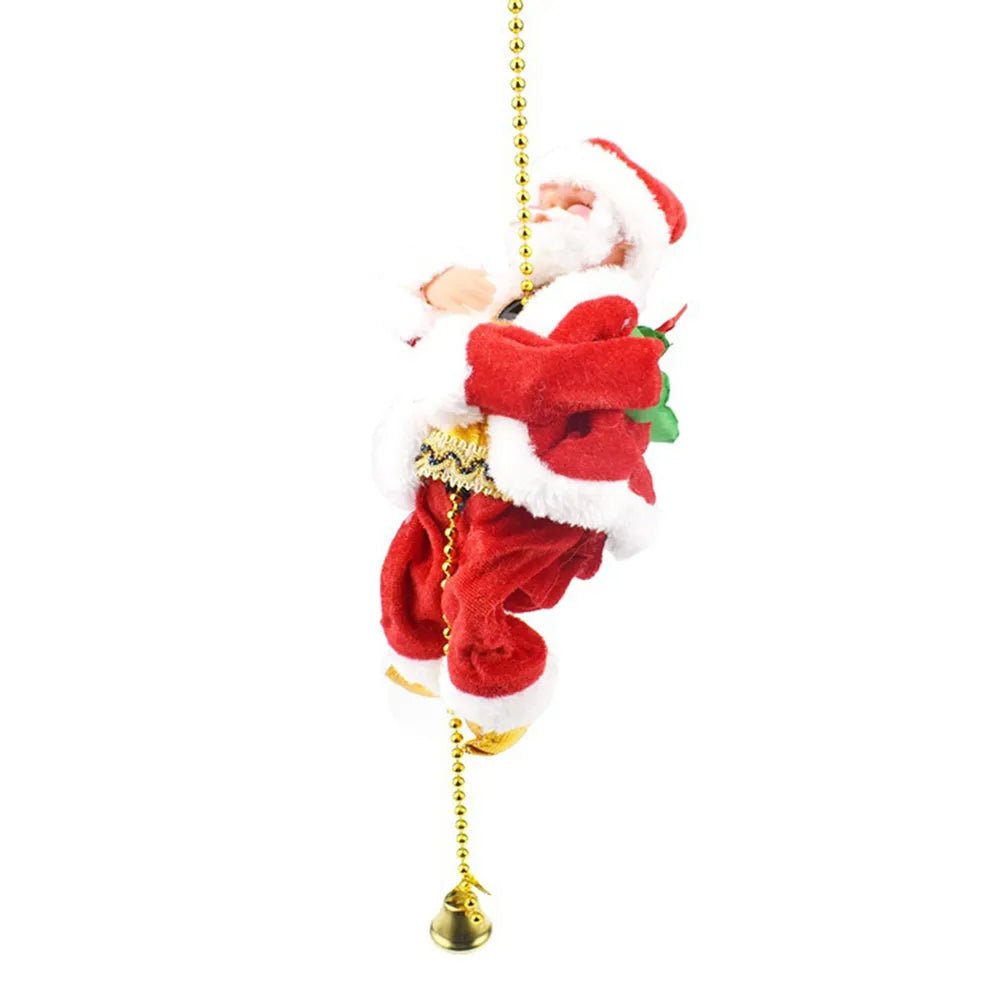 Skorter | Climbing Santa Claus Christmas Ornament - Climbing Santa with Light Music Indoor and Outdoor Christmas Decor