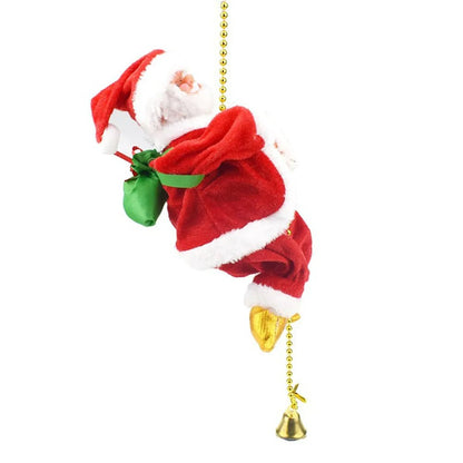 Skorter | Climbing Santa Claus Christmas Ornament - Climbing Santa with Light Music Indoor and Outdoor Christmas Decor