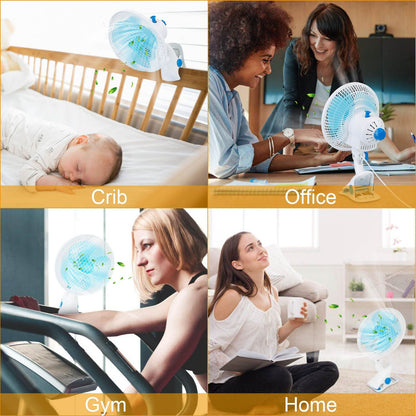 Skorter | Clip-On 2 Speeds Silent Clamp Fan