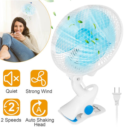 Skorter | Clip-On 2 Speeds Silent Clamp Fan
