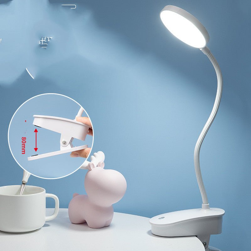 Clip On USB Rechargable White Desk Lamp - SKØRTER