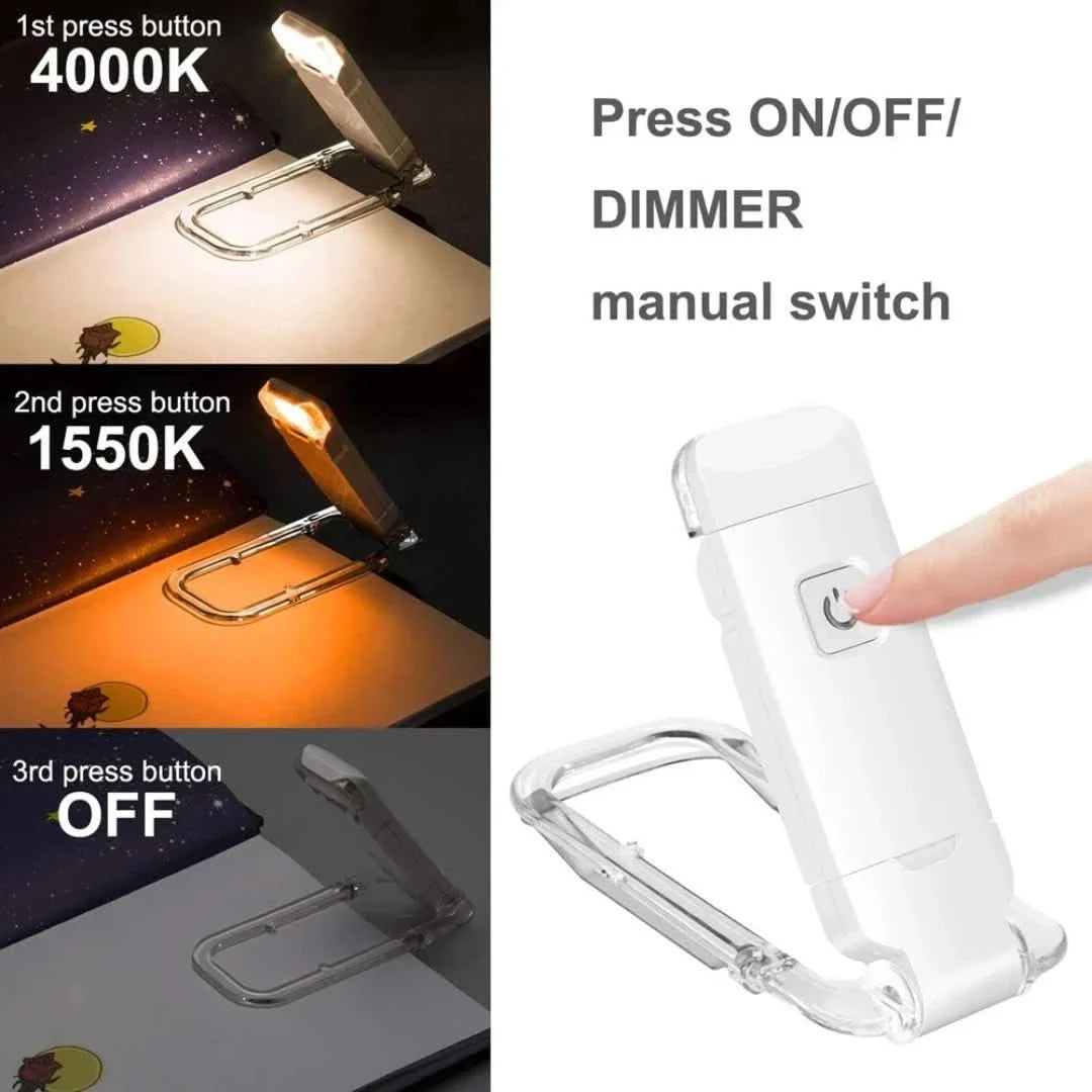 Skorter | Cliplight Pro | USB Rechargeable Book Light with Powerful LED
