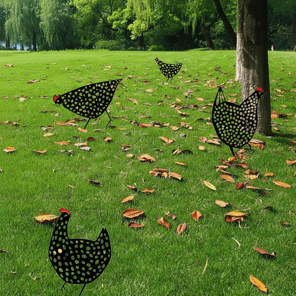 Skorter | Cluckura – Weatherproof Metal Chicken Statue for Garden & Patio