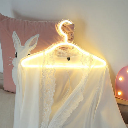 Coat Hanger Bedroom Nightstand Light Plastic USB LED Minimal Wall Hanging Night Lamp in White - SKØRTER