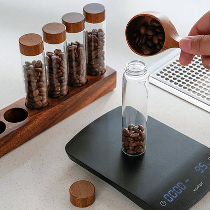 Skorter | Coffee bean storage container - Glass display stand - Stylish storage