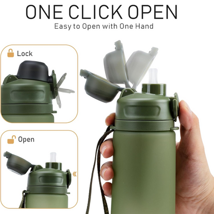 Skorter | Collapsible 600 ml Silicone Water Bottle - Leakproof & BPA-free