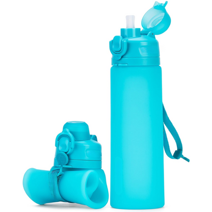 Skorter | Collapsible 600 ml Silicone Water Bottle - Leakproof & BPA-free