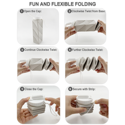 Skorter | Collapsible Silicone Bottle – 610ml, Leak-proof & Portable