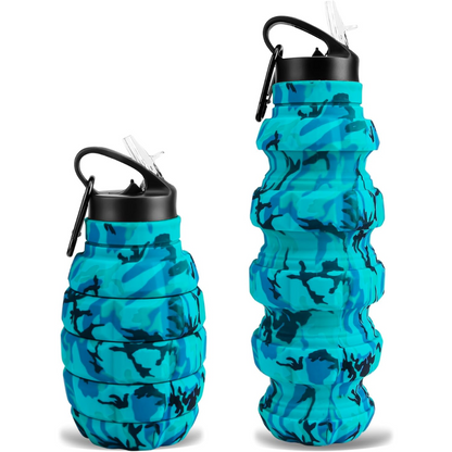 Skorter | Collapsible Travel Water Bottle - 575 ML Reusable Silicone