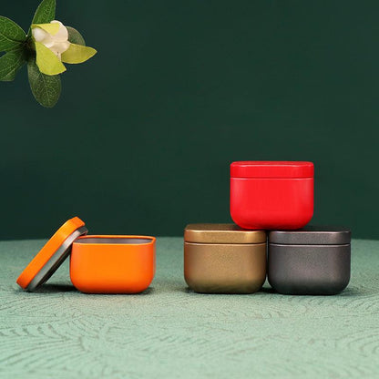 Skorter | Colorful storage box | Small metal tea, candy, pill container