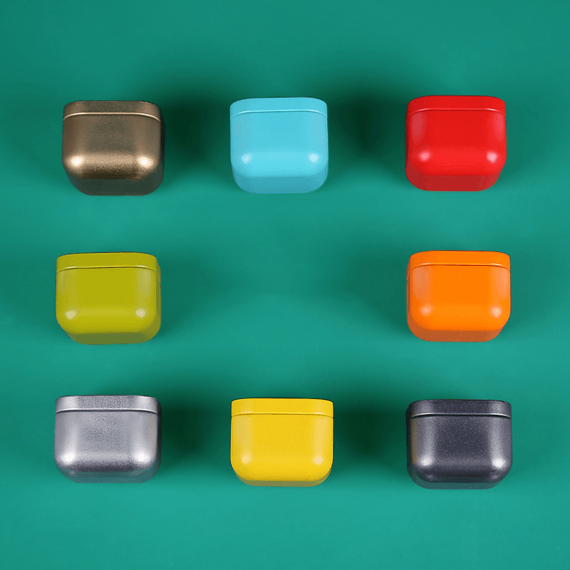 Skorter | Colorful storage box | Small metal tea, candy, pill container