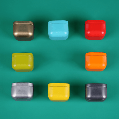 Skorter | Colorful storage box | Small metal tea, candy, pill container