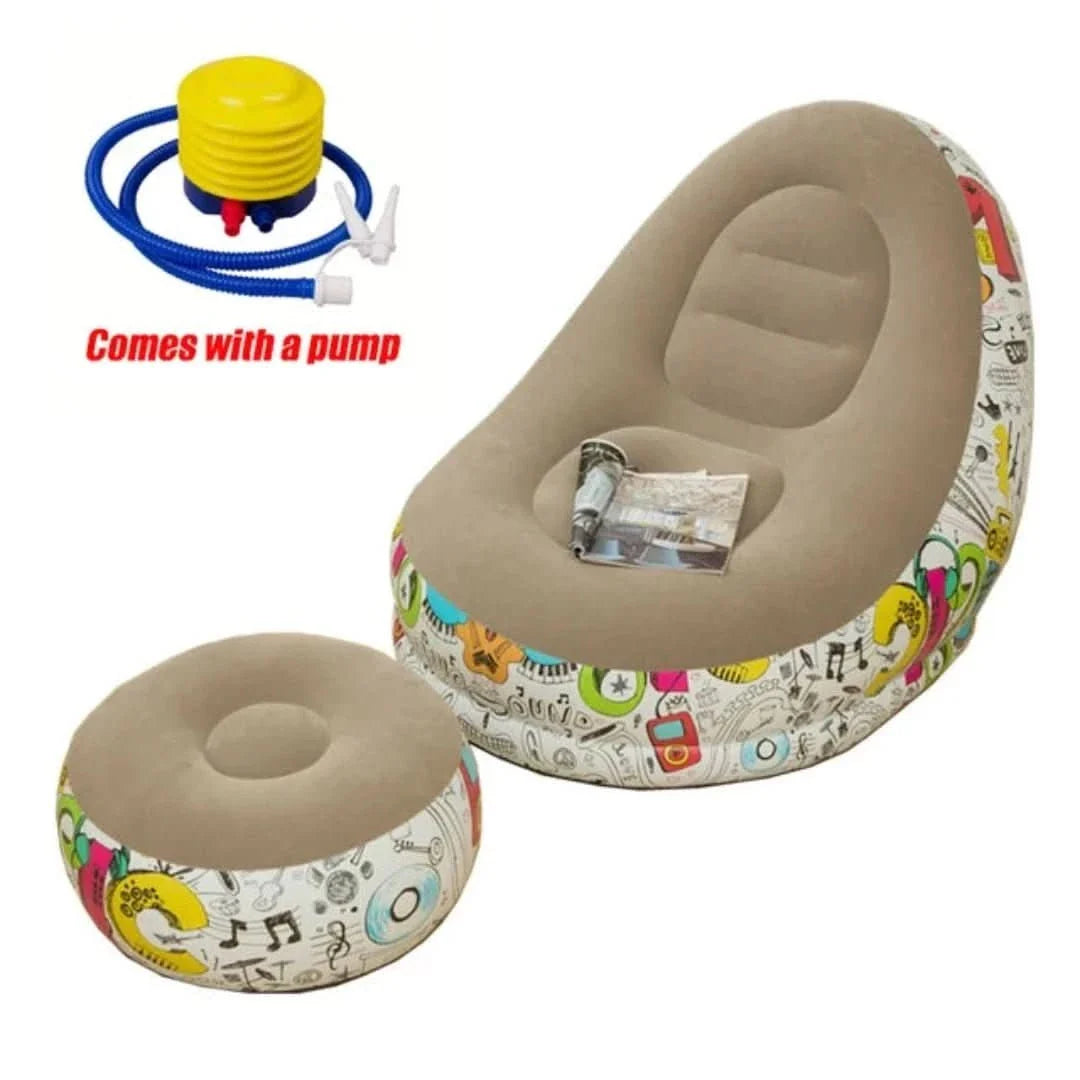 Skorter | Comfortcraze | Inflatable Lounge Sofa + Puff