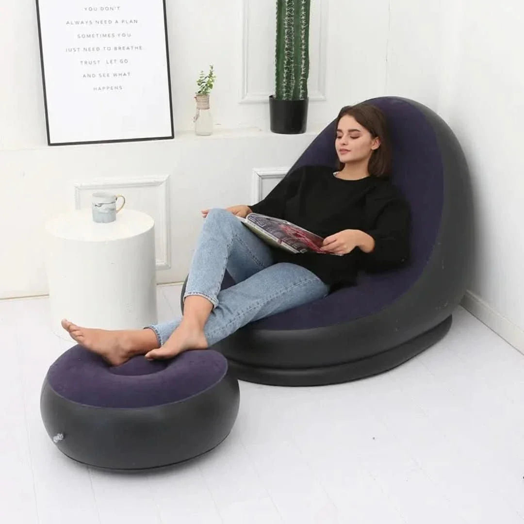 Skorter | Comfortcraze | Inflatable Lounge Sofa + Puff