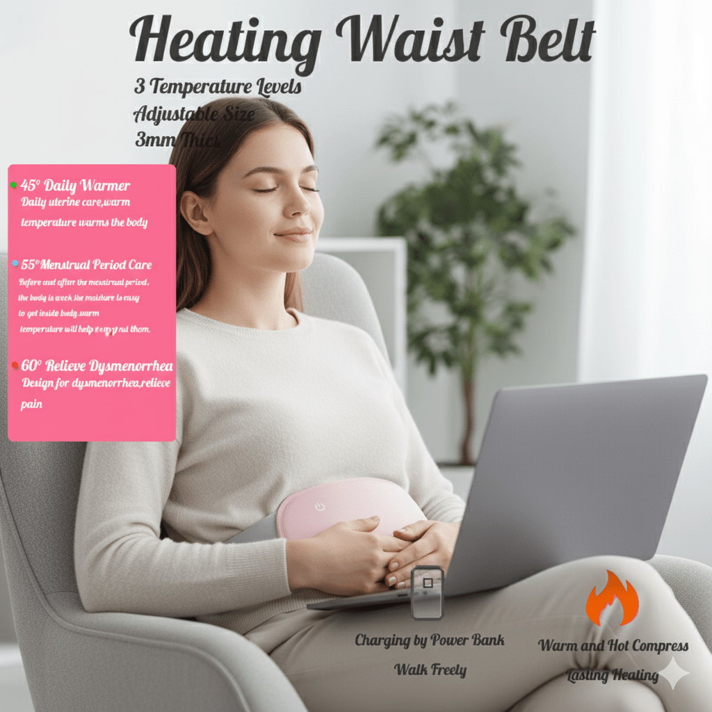 Skorter | COMFORTHEAT – Rechargeable Electric Heating Pad for Cramps & Abdominal Pain Relief