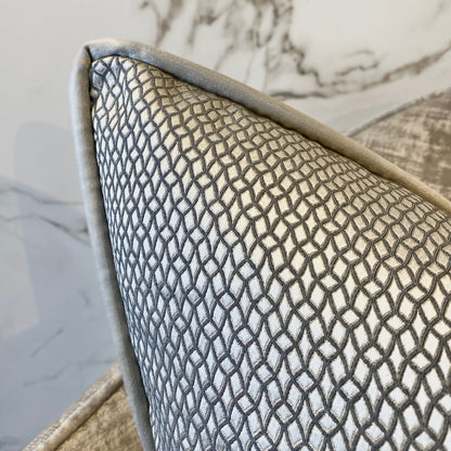 Skorter | Como Slate Gray Pillow with Satin Edge - 50cm x 50cm