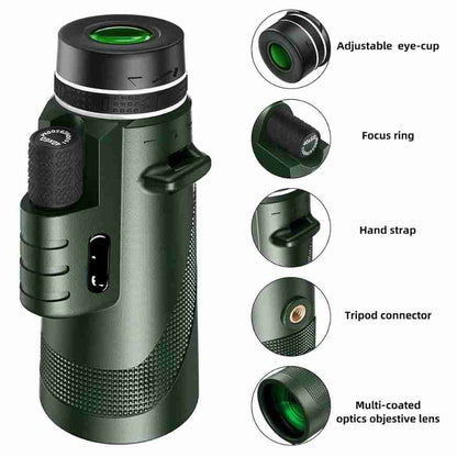 Skorter | Compact 600x Ultra-Zoom Monocular | HD Lens, Lightweight & Perfect for Hiking, Birdwatching, and Sports Events