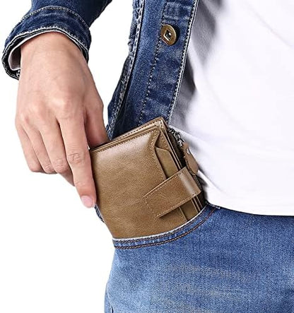 Skorter | Compact Genuine Leather RFID Blocking Multi-Functional Wallet