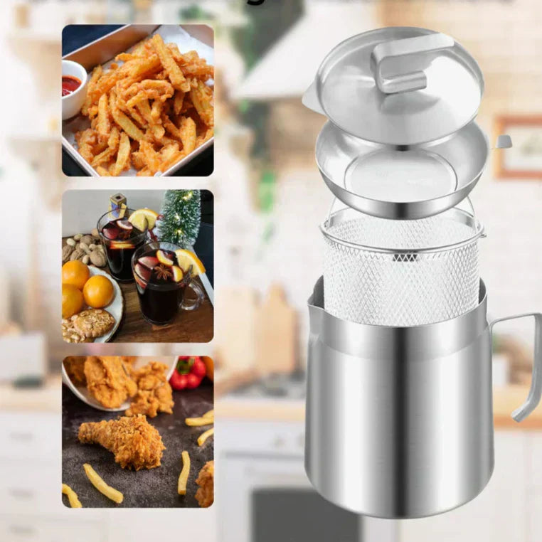 Skorter | Compact Round Deep Fryer - SnackMaster Pro