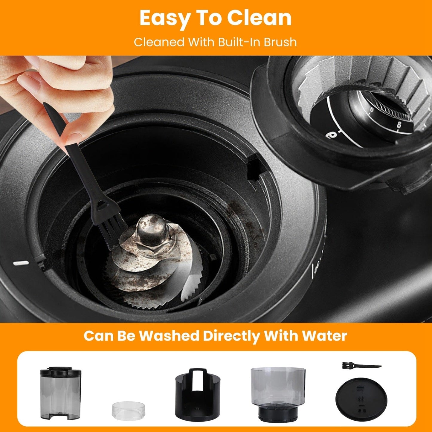 Skorter | Conical Drill Coffee Bean Electric Grinder with 25 Grind Settings