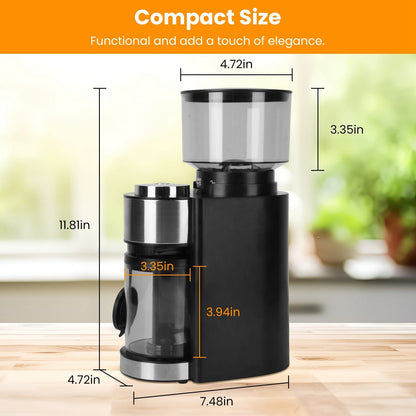 Skorter | Conical Drill Coffee Bean Electric Grinder with 25 Grind Settings