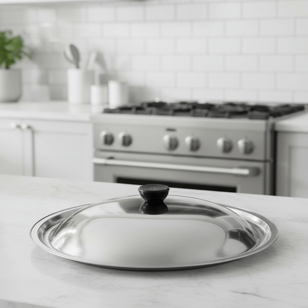 Skorter | CookShield – Universal Stainless Steel Lid for Pans & Woks