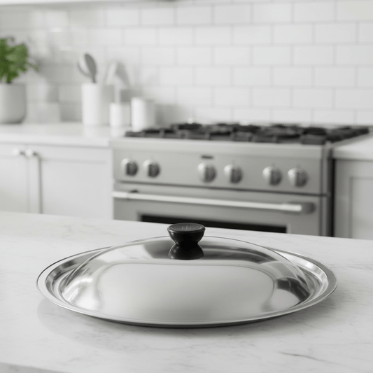 Skorter | CookShield – Universal Stainless Steel Lid for Pans & Woks