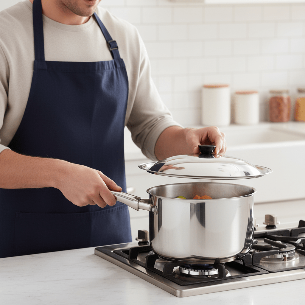 Skorter | CookShield – Universal Stainless Steel Lid for Pans & Woks