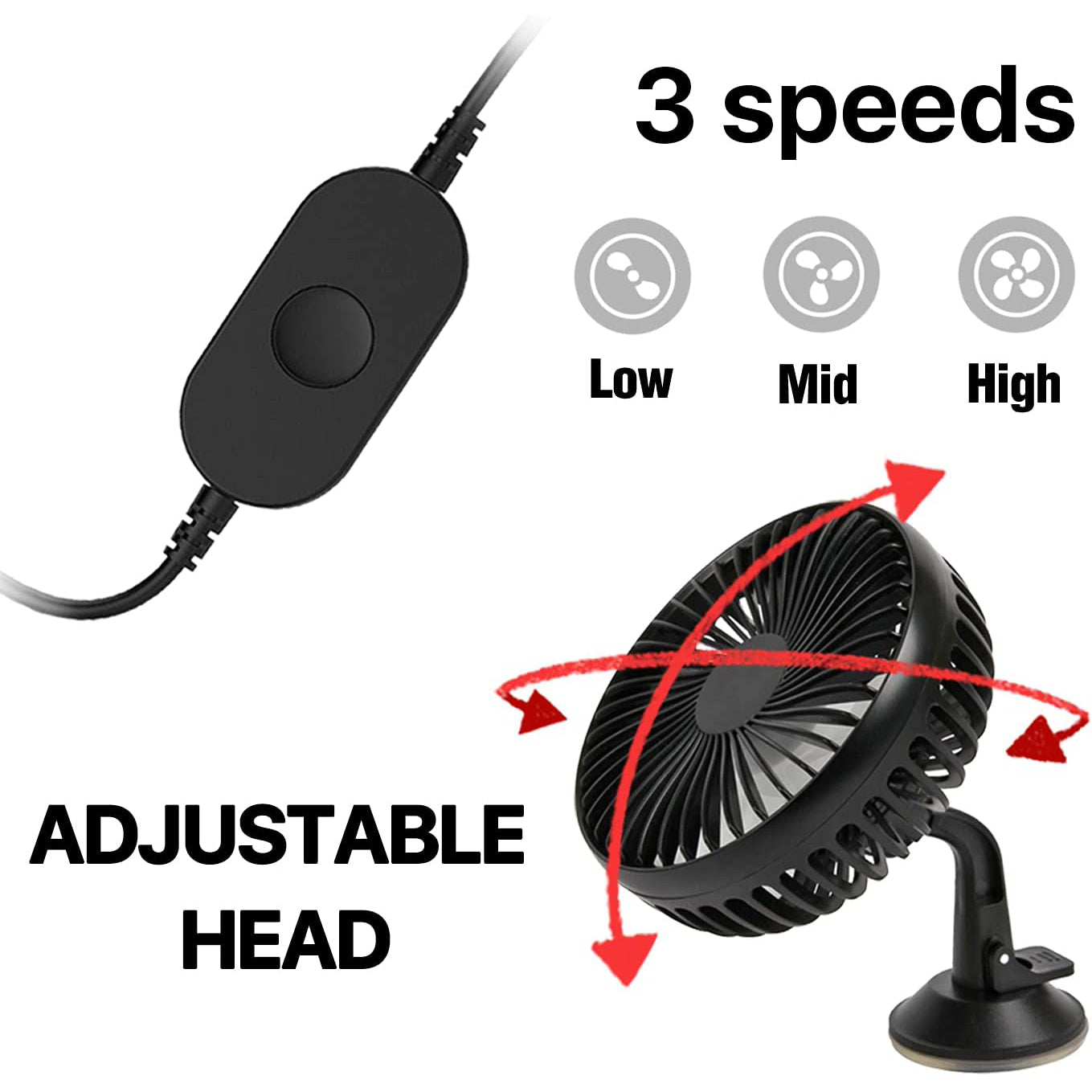 Skorter | Car Cooling Fan USB Plug for Car/Vehicle