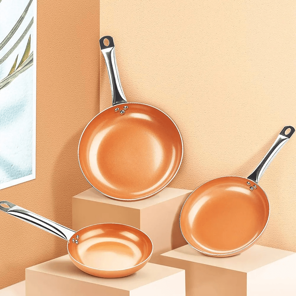 Skorter | Copper Pan – Professional Non-Stick Pan with Fast Heat Response